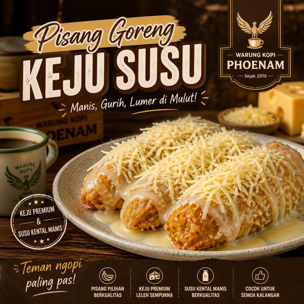 Pisang Goreng Keju Susu Warkop Phoenam